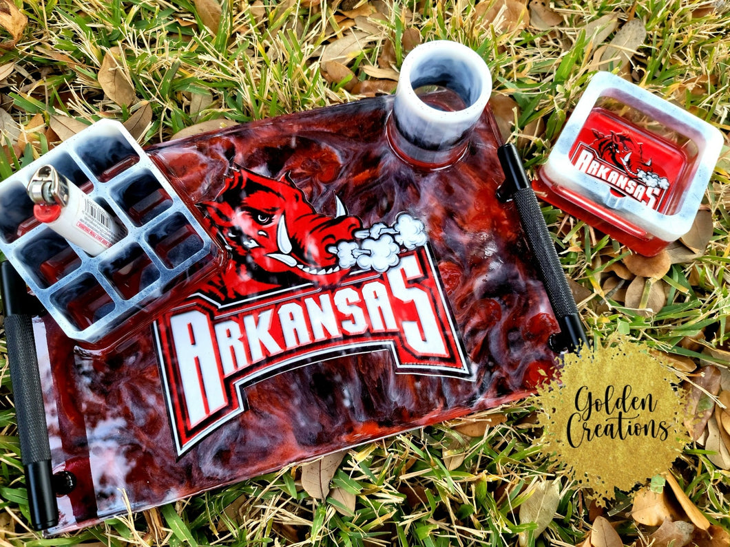 Arkansas Razorback Rolling Tray